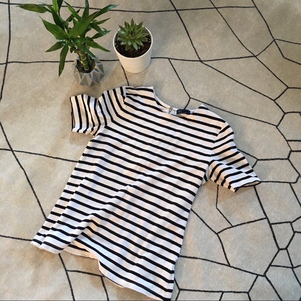 GAP striped cotton shirt with zip back
